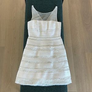 White satin lace BCBG dress size 4